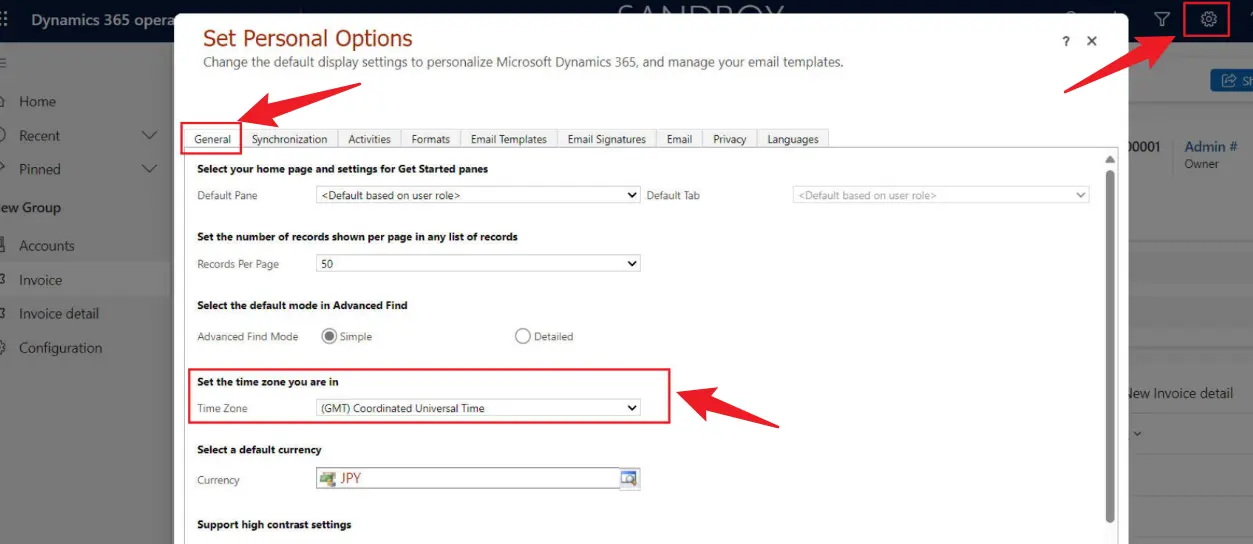 设置用户的时区