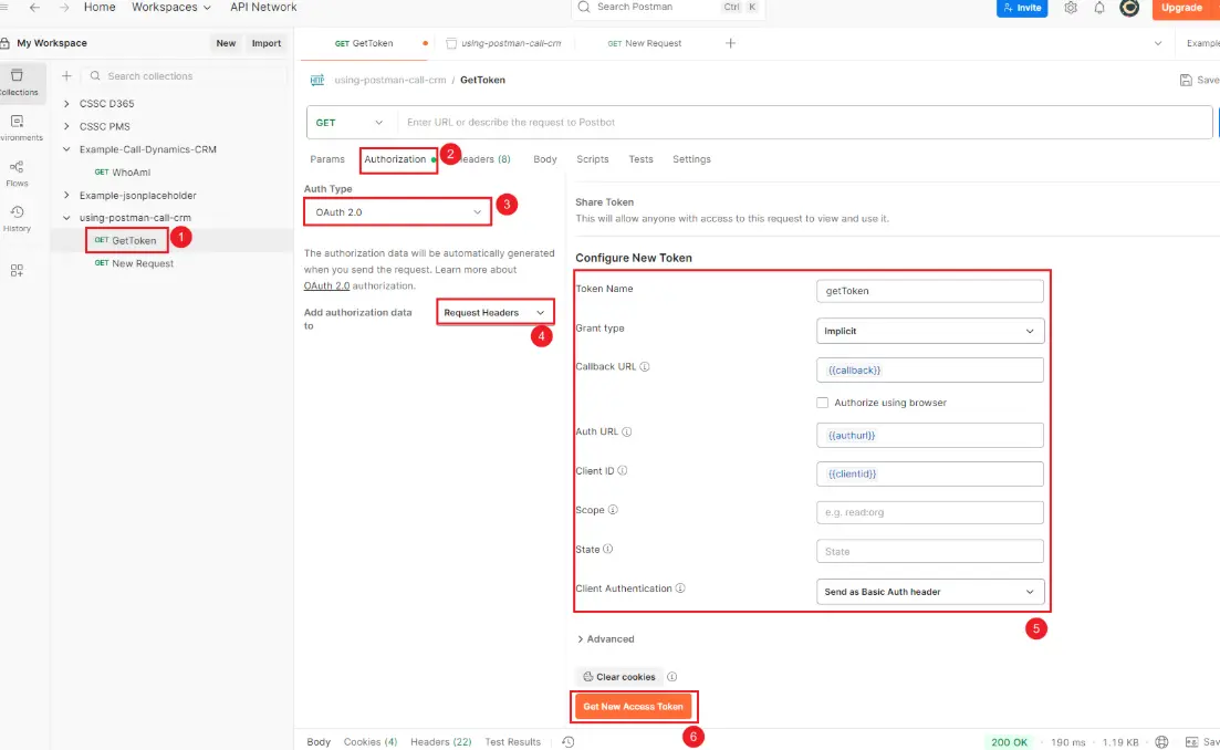 Postman 为 请求配置获取 Token 信息