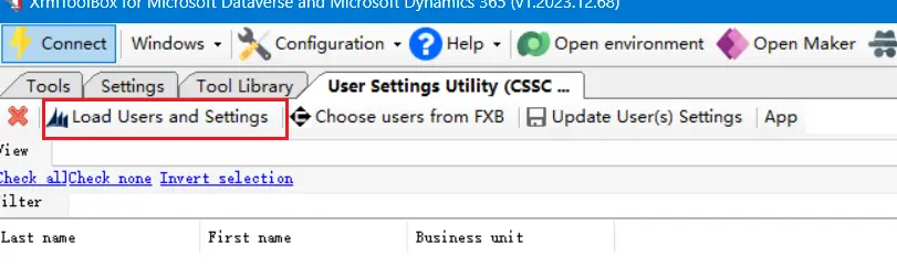 Load User Information
