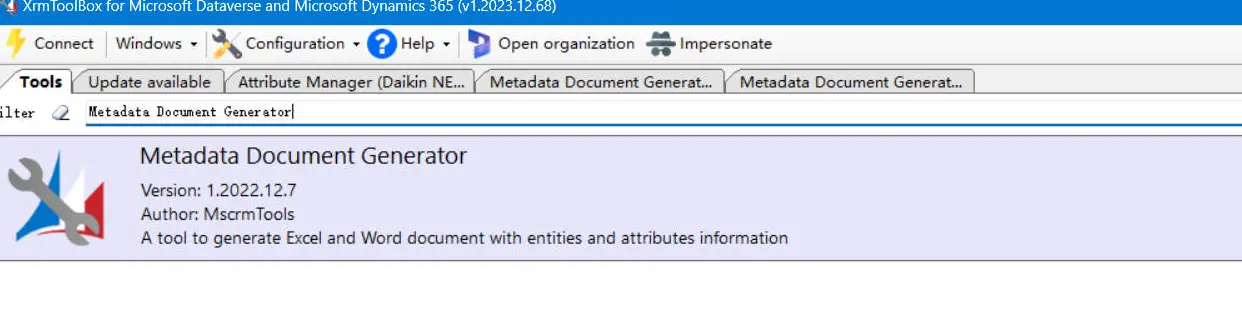 Open Metadata Document Generator